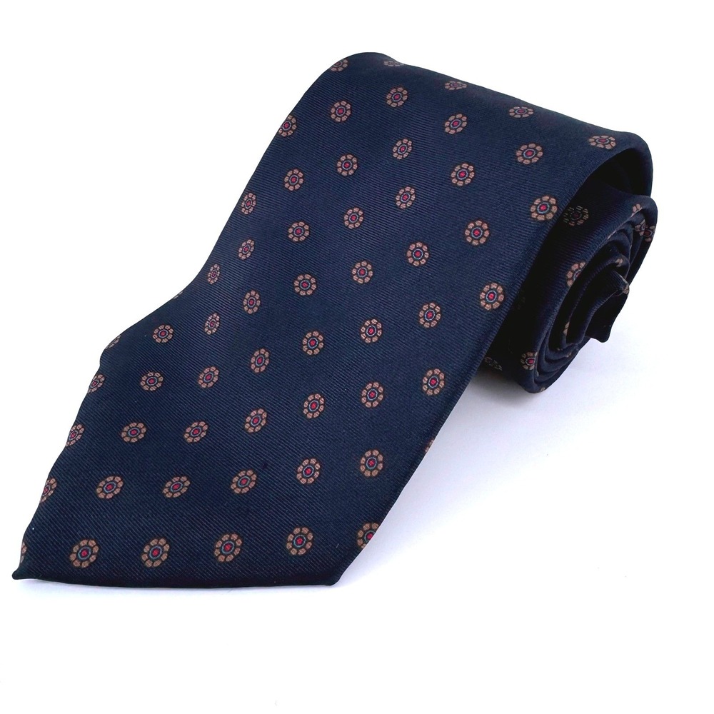 Don Loper Beverly Hills‎ Mens Italian Silk Tie Navy Blue Made in USA 55" x 3.5"